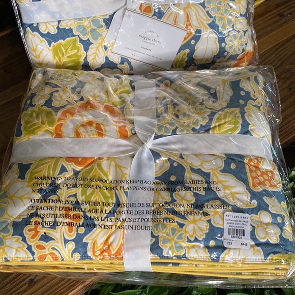 Pottery Barn Maggie Floral Batted Side Tie Standard Shams - Set of two - Picture 6 of 16